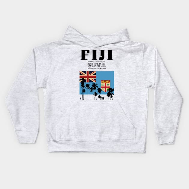 make a journey to Fiji Kids Hoodie by KewaleeTee